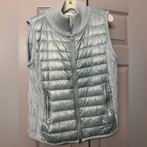 Diane Snyder Puffer Vest with Knit Accents